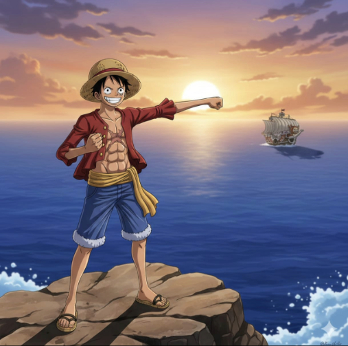 Pwesonagem Luffy do bando dos mugwaras